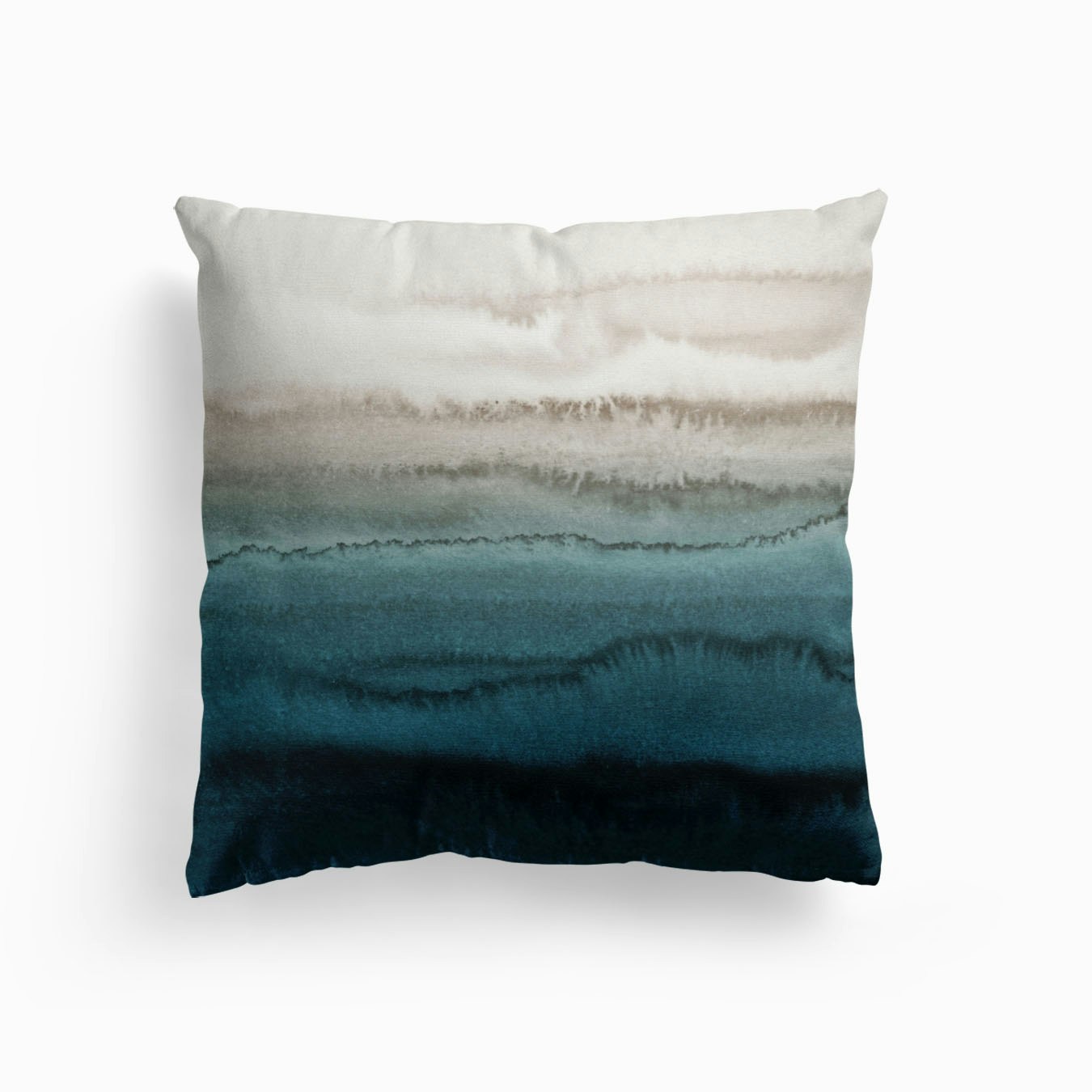 Within The Tides Teal Cushion by Monika Strigel Fy